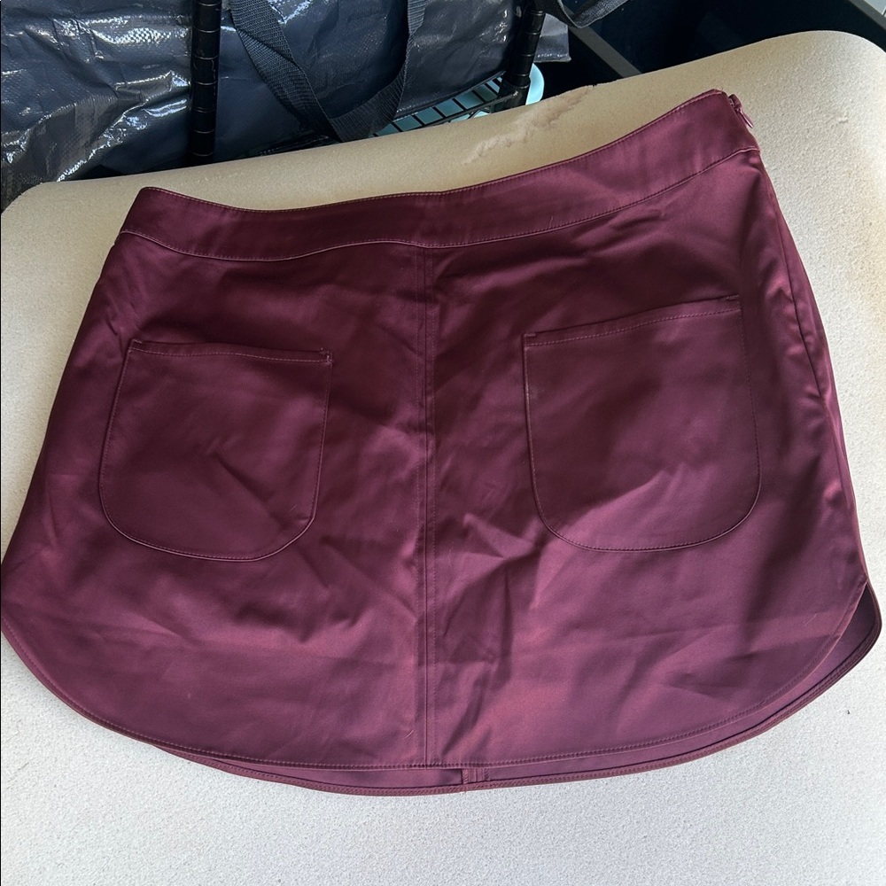 H&M Burgundy Mini Skirt